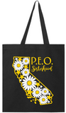 Canvas Totes California & Retro Daisies