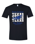 GSWAM Texas . . . . . . . . . . . . . .  SOFT COTTON TEE . . . . . . . .  White & Royal