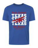 GSWAM Texas . . . . . . . . . . . . . MOISTURE MANAGEMENT TEE   White & Red