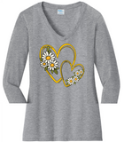Hearts 7 Daisies VNeck