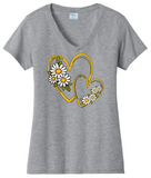 Hearts 7 Daisies VNeck