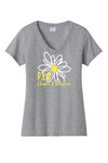 Daisy Line Art VNeck - Maryland