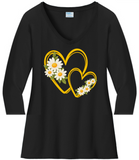 Hearts 7 Daisies VNeck