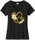 Hearts 7 Daisies VNeck
