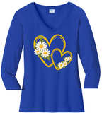 Hearts 7 Daisies VNeck