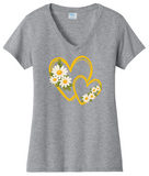 Hearts 7 Daisies VNeck
