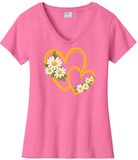 Hearts 7 Daisies VNeck
