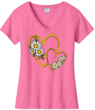 Hearts 7 Daisies VNeck