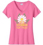 P.E.O. Sisterhood Chapter T. . . . . . Cotton Tee VNeck or Crew Neck . .  Ladies Fashion Fit