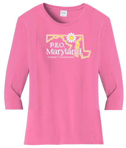 Chapter T  Maryland Cotton Tee ...  VNeck or Crew Neck . . . . . . . . . Ladies Fashion Fit