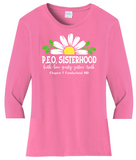 P.E.O. Virtues Chapter T. . . . . . Cotton Tee VNeck or Crew Neck . .  Ladies Fashion Fit