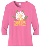 P.E.O. Sisterhood Chapter T. . . . . . Cotton Tee VNeck or Crew Neck . .  Ladies Fashion Fit