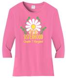 P.E.O. Sisterhood Chapter T. . . . . . Cotton Tee VNeck or Crew Neck . .  Ladies Fashion Fit