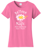 Believe in the Magic of P.E.O.  . . . . . . . . . Chapter T Cotton Tee VNeck or Crew Neck . Ladies Fashion Fit