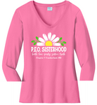 P.E.O. Virtues Chapter T. . . . . . Cotton Tee VNeck or Crew Neck . .  Ladies Fashion Fit