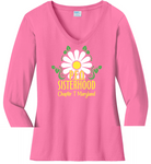 P.E.O. Sisterhood Chapter T. . . . . . Cotton Tee VNeck or Crew Neck . .  Ladies Fashion Fit