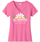 P.E.O. Virtues Chapter T. . . . . . Cotton Tee VNeck or Crew Neck . .  Ladies Fashion Fit