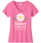 Chapter T  Sisters In Heart & Spirit . . . Cotton Tee ...  VNeck or Crew Neck . . . . . . . . . Ladies Fashion Fit