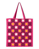P.E.O. Daisy & Star Checkerboard - Canvas Bag