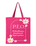 P.E.O. Chalk Daisy - Canvas Bag