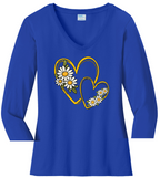 Hearts 7 Daisies VNeck