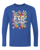 P.E.O. Sisterhood WaterColor Daisies  ...   Crew Neck Ladies Fit