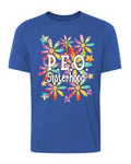 P.E.O. Sisterhood WaterColor Daisies  ...   Crew Neck Ladies Fit