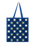 P.E.O. Daisy & Star Checkerboard - Canvas Bag