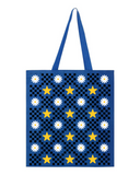 P.E.O. Daisy & Star Checkerboard - Canvas Bag