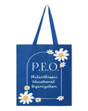 P.E.O. Chalk Daisy - Canvas Bag
