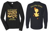 Cottey Alumnae Quack A Doodle VNeck Ladies Fit