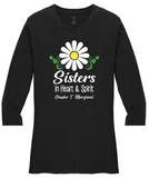 Chapter T  Sisters In Heart & Spirit . . . Cotton Tee ...  VNeck or Crew Neck . . . . . . . . . Ladies Fashion Fit