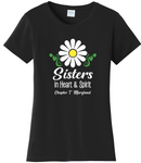 Chapter T  Sisters In Heart & Spirit . . . Cotton Tee ...  VNeck or Crew Neck . . . . . . . . . Ladies Fashion Fit