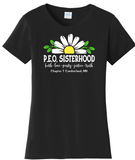 P.E.O. Virtues Chapter T. . . . . . Cotton Tee VNeck or Crew Neck . .  Ladies Fashion Fit