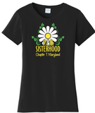 P.E.O. Sisterhood Chapter T. . . . . . Cotton Tee VNeck or Crew Neck . .  Ladies Fashion Fit