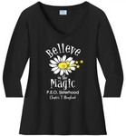 Believe in the Magic of P.E.O.  . . . . . . . . . Chapter T Cotton Tee VNeck or Crew Neck . Ladies Fashion Fit