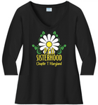 P.E.O. Sisterhood Chapter T. . . . . . Cotton Tee VNeck or Crew Neck . .  Ladies Fashion Fit