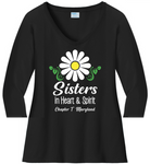 Chapter T  Sisters In Heart & Spirit . . . Cotton Tee ...  VNeck or Crew Neck . . . . . . . . . Ladies Fashion Fit