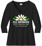 P.E.O. Virtues Chapter T. . . . . . Cotton Tee VNeck or Crew Neck . .  Ladies Fashion Fit