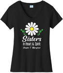 Chapter T  Sisters In Heart & Spirit . . . Cotton Tee ...  VNeck or Crew Neck . . . . . . . . . Ladies Fashion Fit