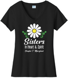 Chapter T  Sisters In Heart & Spirit . . . Cotton Tee ...  VNeck or Crew Neck . . . . . . . . . Ladies Fashion Fit