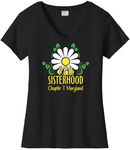 P.E.O. Sisterhood Chapter T. . . . . . Cotton Tee VNeck or Crew Neck . .  Ladies Fashion Fit