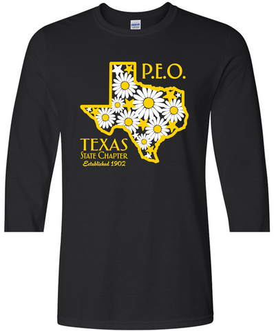 Texas State Chapter Crew Neck Ladies Fit - Yellow Accents