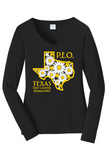 Texas State Chapter VNeck ... Ladies Fit - Yellow Accents