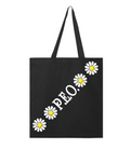 P.E.O. Daisies Diagonal - Canvas Bag