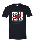 GSWAM Texas . . . . . . . . . . . . . MOISTURE MANAGEMENT TEE   White & Red