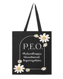P.E.O. Chalk Daisy - Canvas Bag