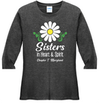 Chapter T  Sisters In Heart & Spirit . . . Cotton Tee ...  VNeck or Crew Neck . . . . . . . . . Ladies Fashion Fit