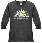 P.E.O. Virtues Chapter T. . . . . . Cotton Tee VNeck or Crew Neck . .  Ladies Fashion Fit