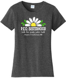 P.E.O. Virtues Chapter T. . . . . . Cotton Tee VNeck or Crew Neck . .  Ladies Fashion Fit